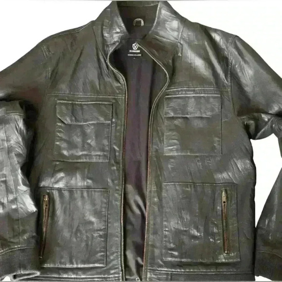 Zanerobe Men’s Leather Jacket size L in color black - Picture 1 of 8